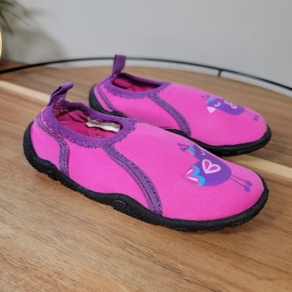 Swimways Pink Purple Bird Water Shoes Swim Shoes Neoprene Size Toddler 7/8
